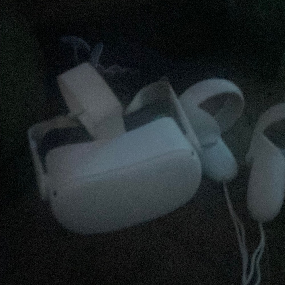 White VR Headset with Controllers